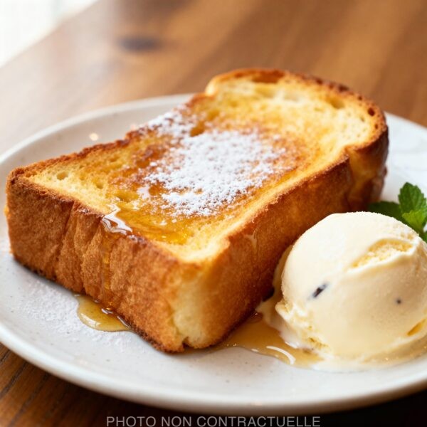 Brioche perdue et sa glace vanille