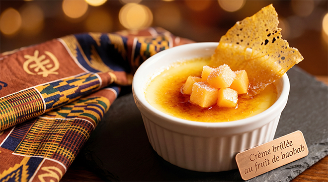 Crème brulée au fruit de baobab