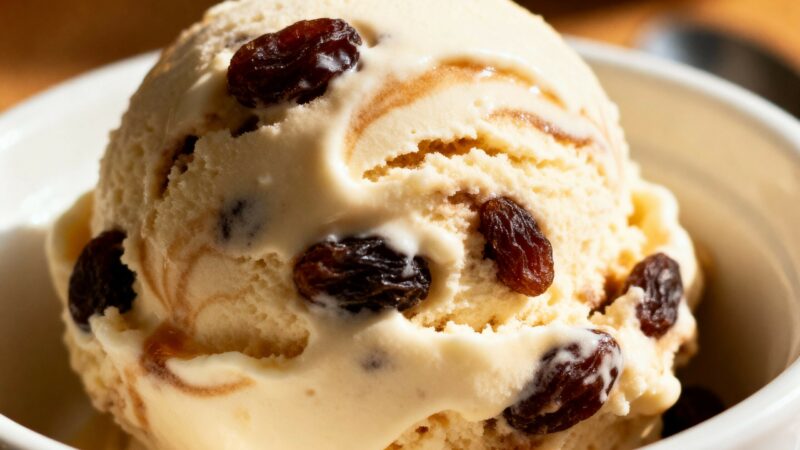 Glace rhum raisin
