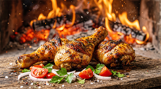 Poulet braisé