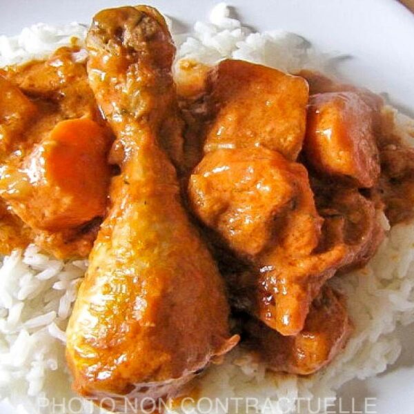 Mafé poulet riz blanc